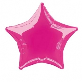 Folie/ helium ballon ster roze