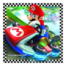 Super Mario Mariokart kinderfeest - servetten (20st)