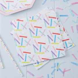 Pick & Mix feestartikelen - Confetti Sprinkles servetten (20st)