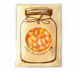 Mason Jar cello bags geel (10st)