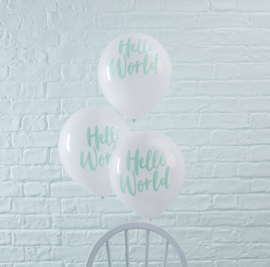 Hello World feestartikelen - ballonnen (10st)