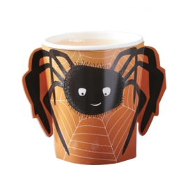 Spooky Spider Halloween feestartikelen - bekers (8st)