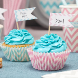 Chevron Divine feestartikelen - Cupcake vormpjes (50st)