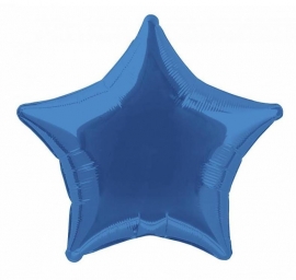Folie/ helium ballon ster blauw