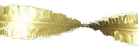 Crepe slinger metallic goud 6 meter
