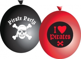 Piraten feestartikelen ballonnen (6st)