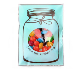 Mason Jar cello bags blauw (10st)