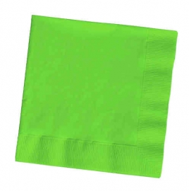 Effen kleur feestartikelen - Lime groen servetten (20st)