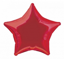 Folie/ helium ballon ster rood