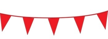 Vlagslinger/ vlaggenlijn rood (10m)
