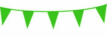 Vlaggenlijn/ vlagslinger lime groen (10m)