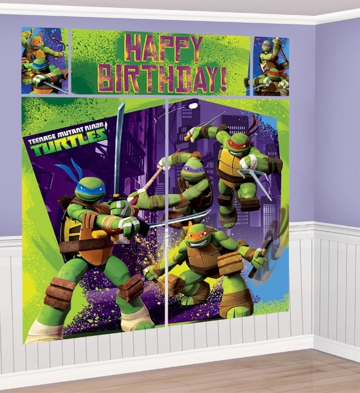 Ninja Turtles feestartikelen grote Scene Setter/ wandposter