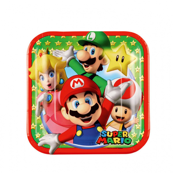 Super Mario feestartikelen - bordjes (8st)