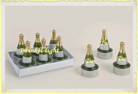 Luxe Maxi Theelicht/Waxinelicht Champagnefles