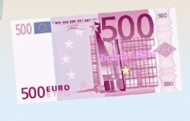 Servetten € 500 biljet