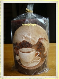 Koffie geurkaars met 3D opdruk