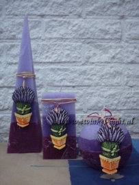Geurkaars Lavendel rond