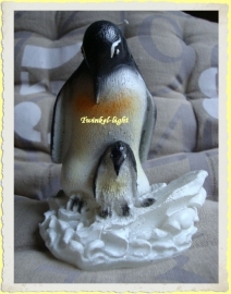 Kaars Pinguin met jong op ijsschots UITVERKOCHT!