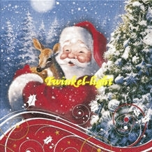 Servetten Kerstman en Bambi
