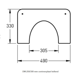 DW-250/300 mm centreerplaat hellend