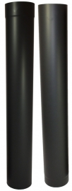EW/Ø130mm Kachelpaspijp 105-195cm (met verjonging) Kleur: Zwart