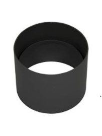 2 MM Ø 120 mm kachelpijp mof (F/F) - Zwart