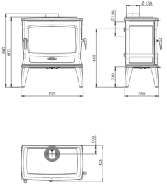 Dovre TAI55WD Houtkachel