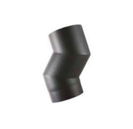 2 MM enkelwandige Ø 150 mm element om kachel naar voren te halen (12 cm) - zwart