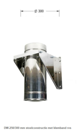 DW-250/300 mm stoelconstructie met klemband rvs