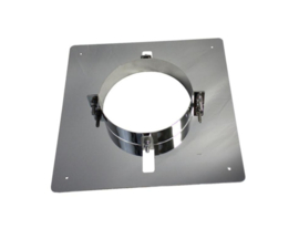 ISOTUBE Plus dubbelwandige Ø 80/130 mm verdiepingsondersteuningbeugel - rvs