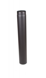 EW/120  2mm Staal pijp 100cm met verjonging Kleur: Zwart