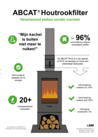 ABCAT® houtrookfilter Ø150mm Lengte 190mm