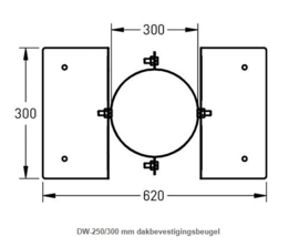 DW-250/300 mm dakbevestigingsbeugel