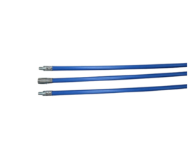 ISOTUBE ZekerVast® Schoorsteenveegset 3 Meter Blauw 1| Blokkersysteem | Staal Borstel