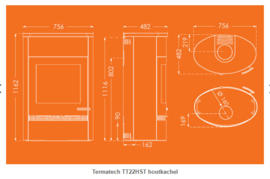 Termatech TT22HST houtkachel