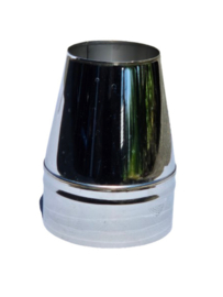 ISOTUBE Plus dubbelwandige Ø 80/130 mm conische trekkap - rvs