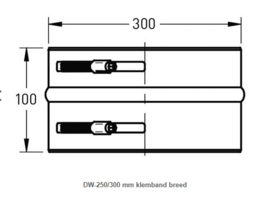 DW-250/300 mm klemband breed