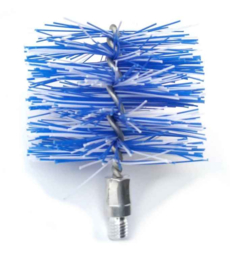 Nylonborstel rond Ø80 mm (blauw/wit)