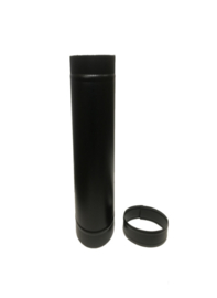 ISOTUBE Plus dubbelwandig 100/150 pijp 100 cm lengte ZWART