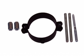 Pelletkachel muurbeugel ∅ 80mm zwart