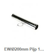 2 MM Enkelwandige kachelpijp  Ø200 mm 