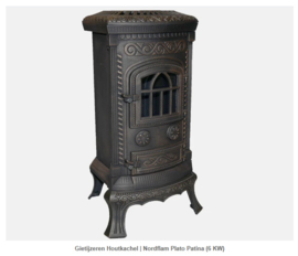 Gietijzeren Houtkachel | Nordflam Plato Patina (6 KW)