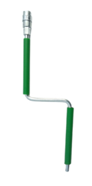 Schoorsteenveegset – 2 meter, nylonborstel, klik-blokkeersysteem – Groen