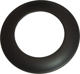Enkelwandig 150 mm rozet - zwart