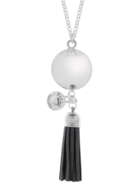 Babybell ballchain fringes grijs