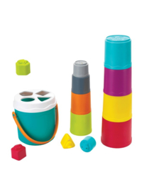 Shape sorting stack n' nest buckets