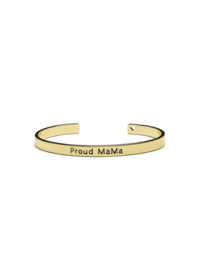 Armband 'proud mama' gold