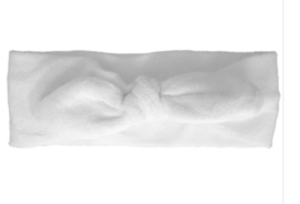 Baby haarbandje badstof wit (ylm014)