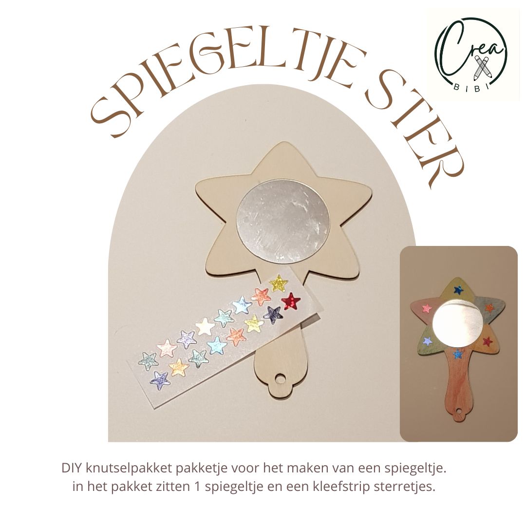 Knutselpakketje spiegeltje ster (25)