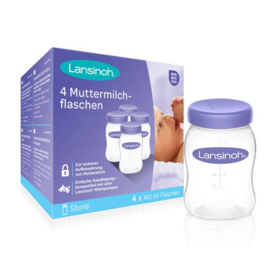 Lansinoh bewaarflesjes voor moedermelk (4 stuks)